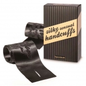 Черные ленты для связывания SILKY SENSUAL HANDCUFFS - Bijoux Indiscrets - купить с доставкой в Новом Уренгое