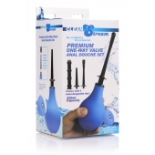 Анальный душ с 3 насадками Premium One-way Valve Anal Douche Set - XR Brands - купить с доставкой в Новом Уренгое