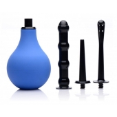 Анальный душ с 3 насадками Premium One-way Valve Anal Douche Set - XR Brands - купить с доставкой в Новом Уренгое