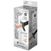 Пояс-трусики с насадкой Glamour Silver - 15,5 см. - LOVETOY (А-Полимер) - купить с доставкой в Новом Уренгое
