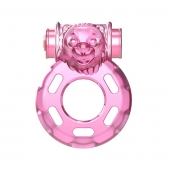 Розовое эрекционное кольцо с вибрацией Pink Bear - Baile - в Новом Уренгое купить с доставкой