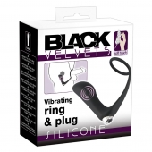 Черное эрекционное кольцо с анальной вибропробкой Vibrating Ring   Plug - Orion - в Новом Уренгое купить с доставкой