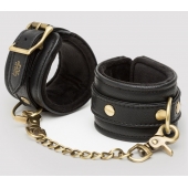 Черные наручники Bound to You Faux Leather Wrist Cuffs - Fifty Shades of Grey - купить с доставкой в Новом Уренгое