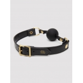 Черный кляп-шар Bound to You Faux Leather Ball Gag - Fifty Shades of Grey - купить с доставкой в Новом Уренгое