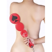 Шлёпалка  Пики  с анальным плагом - LOVETOY (А-Полимер) - купить с доставкой в Новом Уренгое
