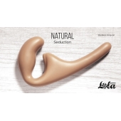 Бежевый безремневой страпон Seduction - 20,5 см. - Lola Games - купить с доставкой в Новом Уренгое