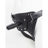 Черный пояс для насадок CLASS STRAP Restyling - LOVETOY (А-Полимер) - купить с доставкой в Новом Уренгое