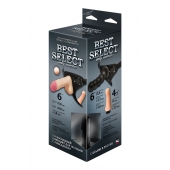 Черный пояс для женщин BEST SELECT с 3 насадками - LOVETOY (А-Полимер) - купить с доставкой в Новом Уренгое