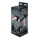 Черный женский пояс BEST SELECT с 3 насадками и вибрацией - LOVETOY (А-Полимер) - купить с доставкой в Новом Уренгое