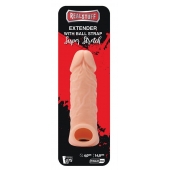 Телесная насадка EXTENDER WITH BALL STRAP 5.5 - 14 см. - Dream Toys - в Новом Уренгое купить с доставкой