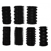 Набор из 7 черных насадок PENIS SLEEVES SET - Dream Toys - в Новом Уренгое купить с доставкой