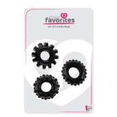 Набор из 3 черных эрекционных колец SET OF 3 COCKRINGS - Dream Toys - в Новом Уренгое купить с доставкой