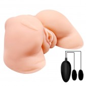 Телесная вибровагина Julie с 2 рабочими отверстиями - Baile - в Новом Уренгое купить с доставкой