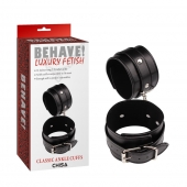 Черные оковы Classic Ankle Cuffs - Chisa - купить с доставкой в Новом Уренгое
