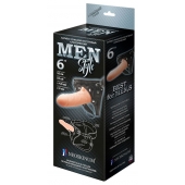 Телесный пустотелый харнесс MEN Style - 17,5 см. - LOVETOY (А-Полимер) - купить с доставкой в Новом Уренгое