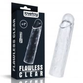 Прозрачная насадка-удлинитель Flawless Clear Penis Sleeve Add 1 - 15,5 см. - Lovetoy - в Новом Уренгое купить с доставкой