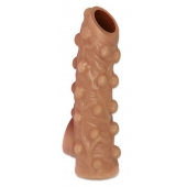 Телесная насадка с бугорками и открытой головкой Nude Sleeve M - 12 см. - KOKOS - в Новом Уренгое купить с доставкой