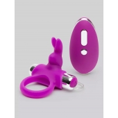 Лиловое виброкольцо с пультом ДУ Remote Control Cock Ring - Happy Rabbit - в Новом Уренгое купить с доставкой