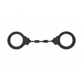 Черные силиконовые наручники Suppression - Lola Games - купить с доставкой в Новом Уренгое