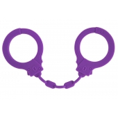 Фиолетовые силиконовые наручники Suppression - Lola Games - купить с доставкой в Новом Уренгое