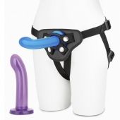 Страпон унисекс Beginners Strap-On с 2 насадками - 15 и 13 см. - Lux Fetish - купить с доставкой в Новом Уренгое