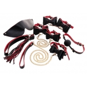 Черно-красный бондажный набор Bow-tie - ToyFa - купить с доставкой в Новом Уренгое