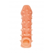 Телесная закрытая насадка с пупырышками Cock Sleeve Size L - 17,6 см. - KOKOS - в Новом Уренгое купить с доставкой