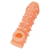 Телесная закрытая насадка с пупырышками Cock Sleeve Size L - 17,6 см. - KOKOS - в Новом Уренгое купить с доставкой
