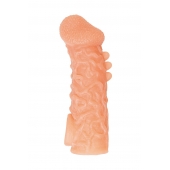 Телесная закрытая насадка с шершавой головкой Cock Sleeve Size L - 17,6 см. - KOKOS - в Новом Уренгое купить с доставкой