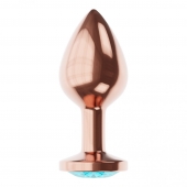 Пробка цвета розового золота с малиновым кристаллом Diamond Topaz Shine L - 8,3 см. - Lola Games - купить с доставкой в Новом Уренгое