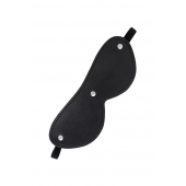 Черная кожаная маска Anonymo с мягким подкладом - ToyFa - купить с доставкой в Новом Уренгое