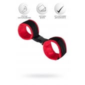 Красно-черные велюровые оковы Anonymo - ToyFa - купить с доставкой в Новом Уренгое