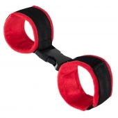 Красно-черные велюровые оковы Anonymo - ToyFa - купить с доставкой в Новом Уренгое