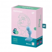 Голубой анальный вибростимулятор Deep Driver - 11,2 см. - Satisfyer - в Новом Уренгое купить с доставкой