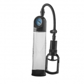 Прозрачная вакуумная помпа с манометром Deluxe Penis Pump - Dream Toys - в Новом Уренгое купить с доставкой