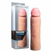 Телесная фаллическая насадка на пенис Magnum Xtender - 23 см. - Blush Novelties - в Новом Уренгое купить с доставкой