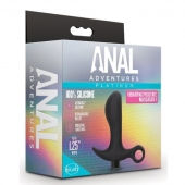 Черный анальный вибратор Silicone Vibrating Prostate Massager 01 - 10,8 см. - Blush Novelties - в Новом Уренгое купить с доставкой