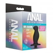 Черный анальный вибромассажёр Silicone Vibrating Prostate Massager 02 - 10,8 см. - Blush Novelties - в Новом Уренгое купить с доставкой