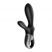 Черный анальный вибратор Heat Climax+ с функцией нагрева - 20,6 см. - Satisfyer - в Новом Уренгое купить с доставкой