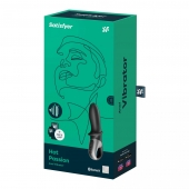 Черный анальный вибратор Hot Passion с функцией нагрева - Satisfyer - в Новом Уренгое купить с доставкой
