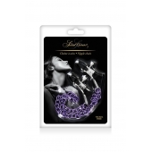 Зажимы для сосков с фиолетовой цепочкой Sweet Caress Nipple Chain - Sweet Caress - купить с доставкой в Новом Уренгое