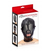 Маска-шлем с отверстием для рта и съемными шорами - Fetish Tentation - купить с доставкой в Новом Уренгое
