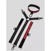 Ошейник с наручниками Reversible Faux Leather Collar and Wrist - Fifty Shades of Grey - купить с доставкой в Новом Уренгое