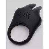 Черное эрекционное виброкольцо Sensation Rechargeable Vibrating Rabbit Love Ring - Fifty Shades of Grey - в Новом Уренгое купить с доставкой