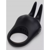Черное эрекционное виброкольцо Sensation Rechargeable Vibrating Rabbit Love Ring - Fifty Shades of Grey - в Новом Уренгое купить с доставкой