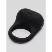 Черное эрекционное виброкольцо Sensation Rechargeable Vibrating Love Ring - Fifty Shades of Grey - в Новом Уренгое купить с доставкой