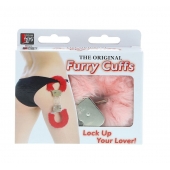Металлические наручники с розовой меховой опушкой METAL HANDCUFF WITH PLUSH PINK - Dream Toys - купить с доставкой в Новом Уренгое