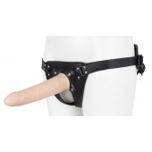 Пустотелый страпон Harness CLASSIC с бандажом - 19,5 см. - LOVETOY (А-Полимер) - купить с доставкой в Новом Уренгое