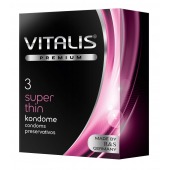 Ультратонкие презервативы VITALIS PREMIUM super thin - 3 шт. - Vitalis - купить с доставкой в Новом Уренгое