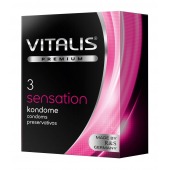 Презервативы с пупырышками и кольцами VITALIS PREMIUM sensation - 3 шт. - Vitalis - купить с доставкой в Новом Уренгое